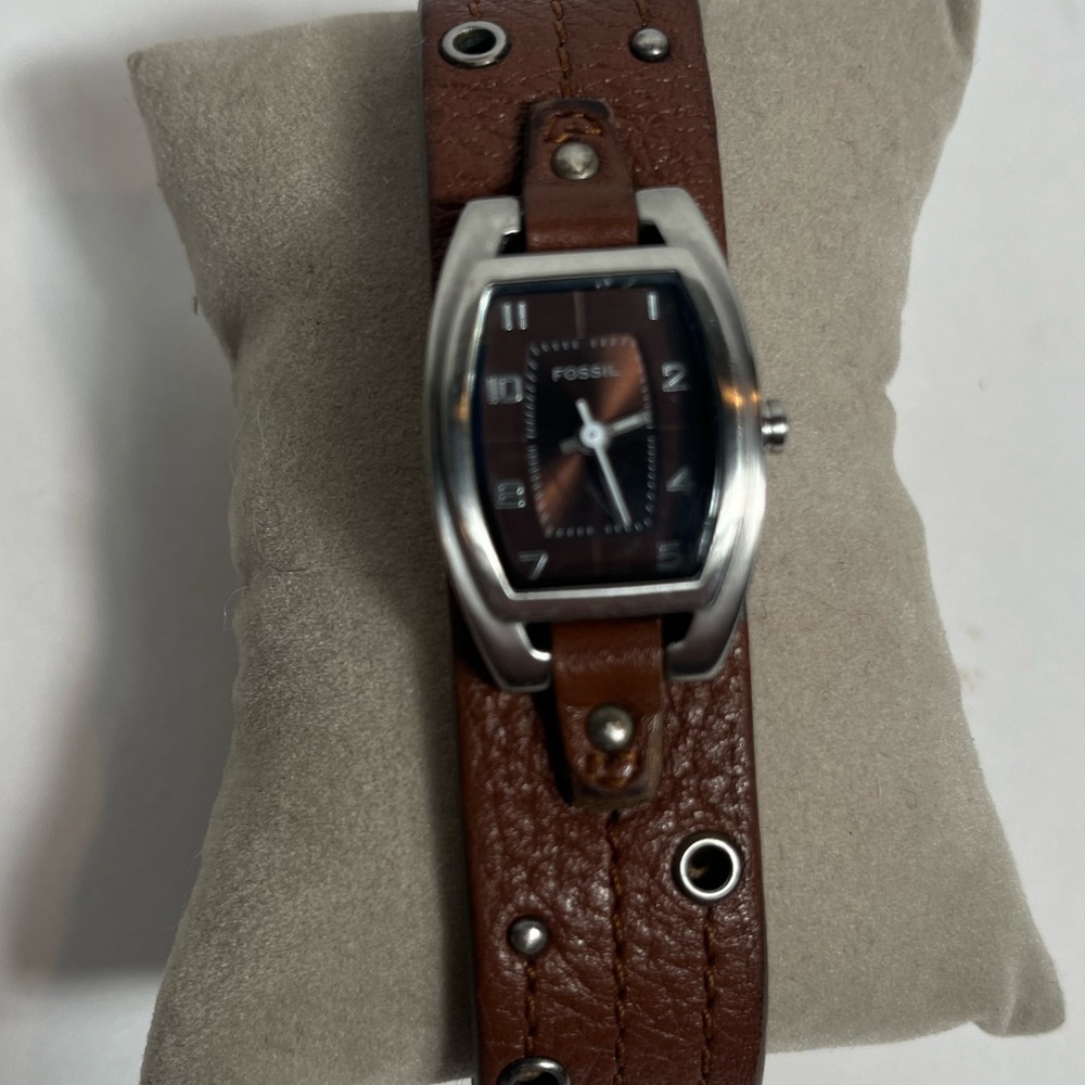 Fossil Brown Leather Strap Watch